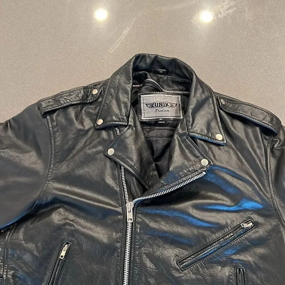 Unik Premium Leather Motorcycle Jacket - Picture 7 of 13